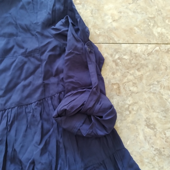 Ya Los Angeles "Angels" Navy button down shirt dress, Size S - Picture 3 of 5